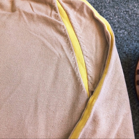 Anthropologie Tan/Banana Lightweight Sweater - Picture 2 of 6